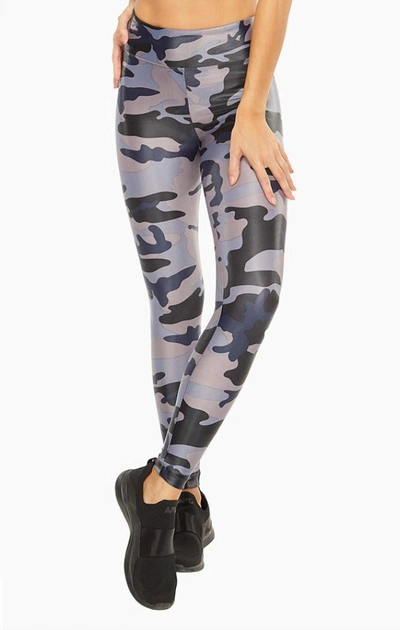 Shop Koral High Rise Lustrous Leggings In Midnight Camo In Blue