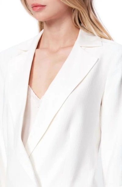 Shop Paige Rosette Blazer In White