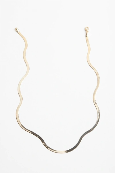 Shop Natalie Marie Nour Necklace In Yellow Gold