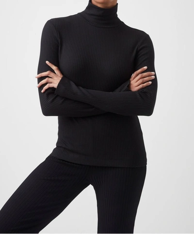 Shop French Connection Talie Modal Jersey High Neck Top In Black