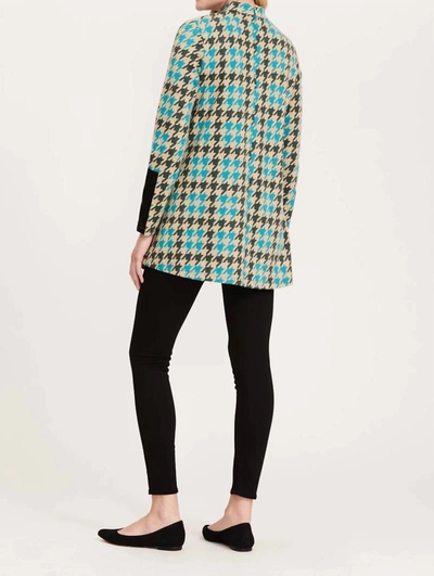 Shop Tyler Boe Crissy Jacquard Tunic In Turquoise Houndstooth In Multi