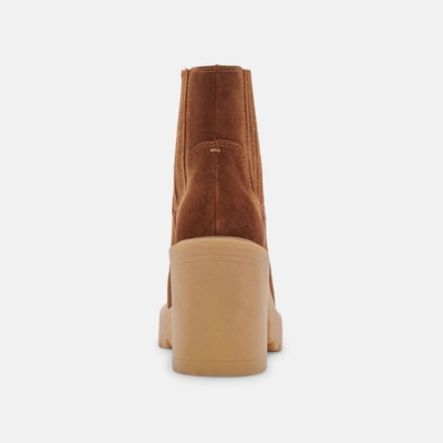 Shop Dolce Vita Caster H20 Booties In Camel Suede In Brown