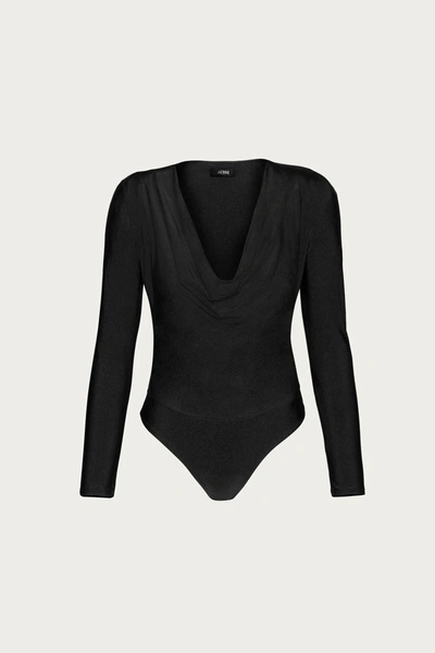 Shop Afrm Levi Cowl Bodysuit In Noir In Black