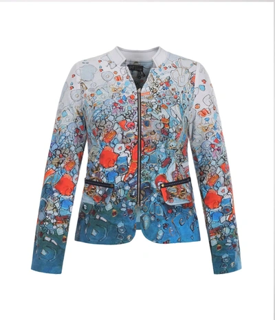 Shop Dolcezza New Magma Jacket In Blue/red Tones In Multi