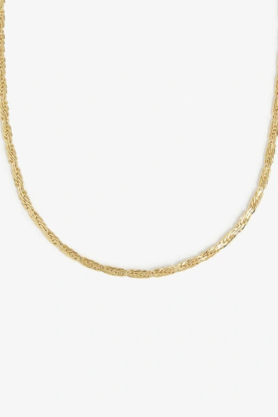 Shop Crystal Haze Mommo Woven Chain Necklace In Gold