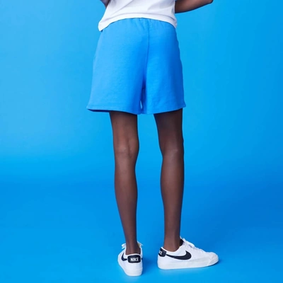 Shop Monrow Flared Sweat Short In Cerulean In Blue