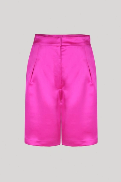 Shop In The Mood For Love Lyall High-rise Shorts In Fuchsia In Pink