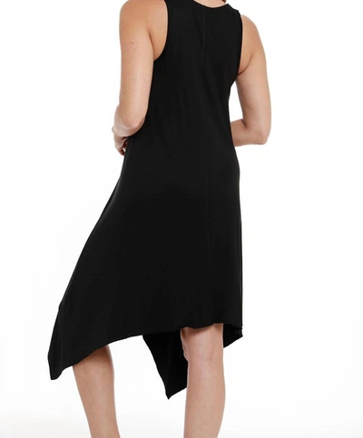 Angel V-neck Sleeveless Dress In Black