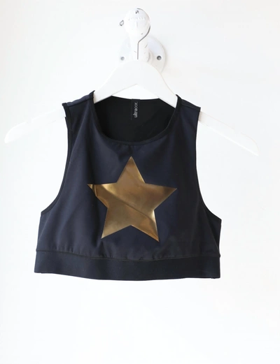 Shop Ultracor Knockout Crop Top In Nero/gold In Multi
