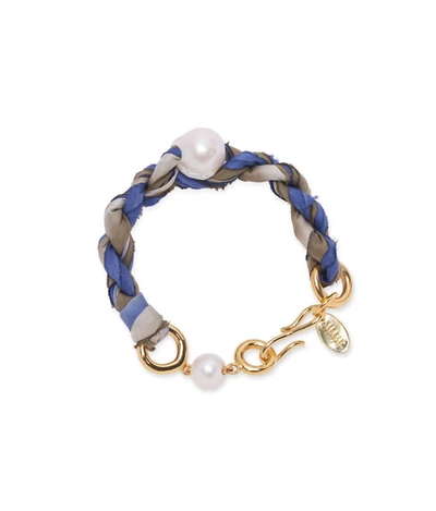 Shop Lizzie Fortunato Barcelona Bracelet In Blue/gold In Multi