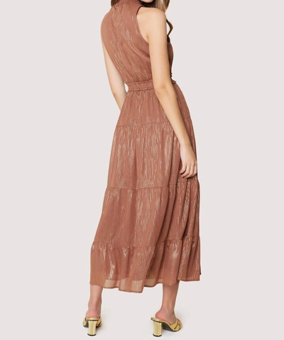 Shop Lost + Wander Downtown Lights Maxi Dress In Brown/gold In Multi