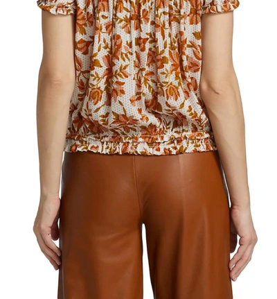 Free People Suki Floral Off The Shoulder Top In Ivory Combo In White