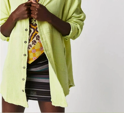 Shop Free People We The Free Summer Daydream Buttondown In Key Lime Pie In Multi