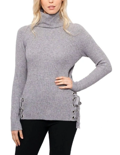 Shop Love Token Julietta Turtleneck Sweater In Grey