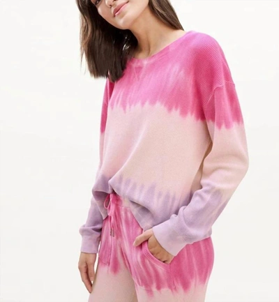 Splendid Felicity Thermal Sweater In Powder Blush In Multi