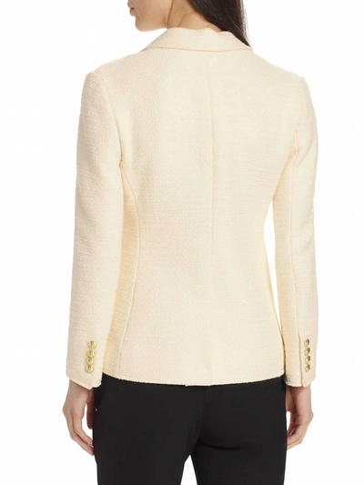 Derek Lam 10 Crosby Assila Single Breasted Braid Trim Jacket In Ecru In White