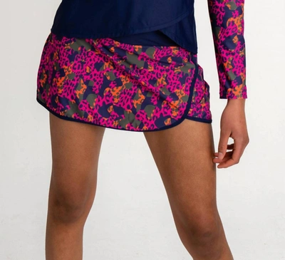 Shop Krimson Klover Splash Swim Skort In Wild Leopard In Multi