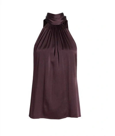Ramy Brook Lori Halter Top In Raisin In Red