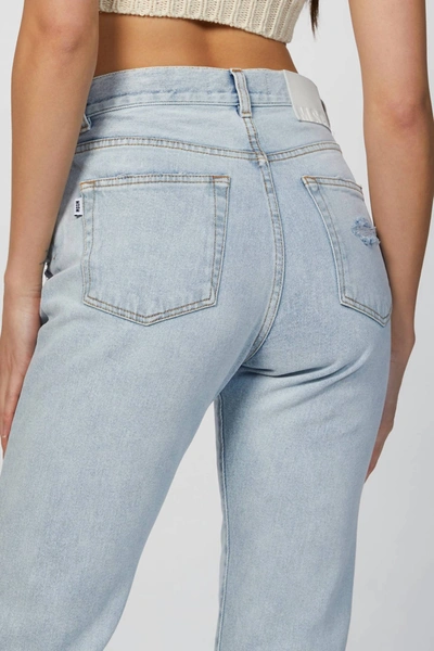Shop Msgm Ripped-detailing Cropped Jeans In Light Blue