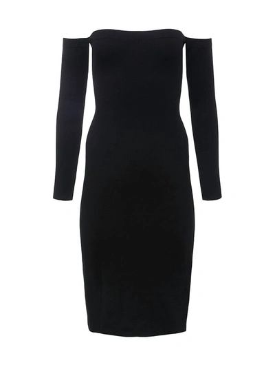 Shop L Agence Felicia Off-shoulder Dress In Black