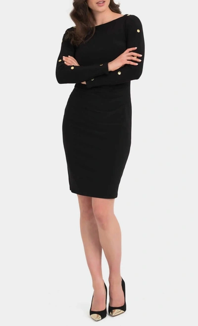 Joseph Ribkoff Studded Mini Dress In Black