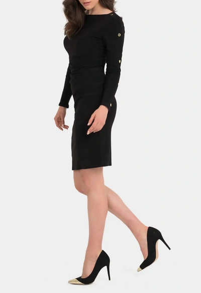 Shop Joseph Ribkoff Studded Mini Dress In Black