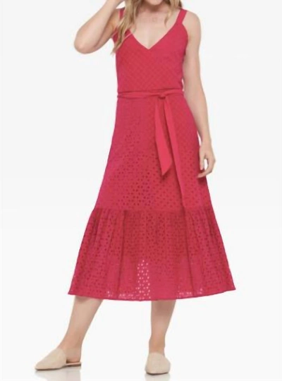 Shop Ecru Cotillard Eyelet Dress In Berry In Pink
