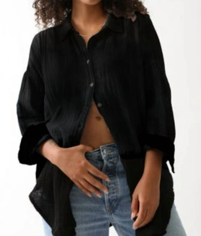 Shop Electric & Rose Farrah Dress Shirt In Onyx In Black