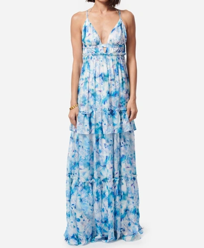 Shop Cami Nyc Doris Chiffon Dress Sea Floral In Multi