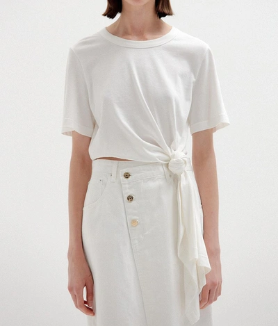 Shop Eenk See Knotted Tie T-shirt In White
