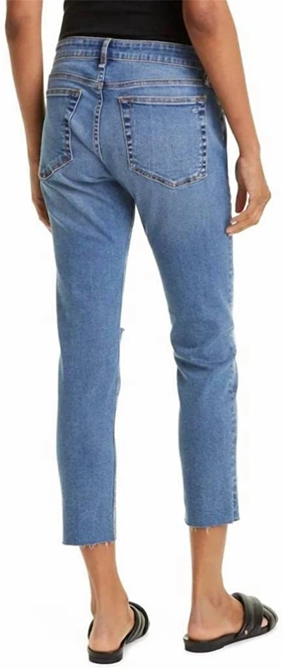 Shop Rag & Bone Chelsea Dre Slim Boyfriend Cropped Jeans In Blue Denim