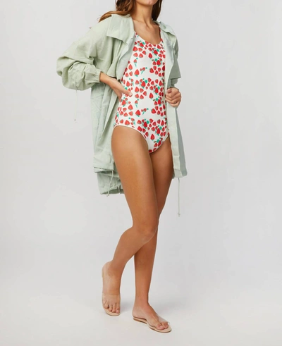 Shop Paradised Beach Trench In Seafoam In Green