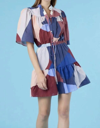 Shop Gilner Farrar Adelyn Dress Geo Print In Multi