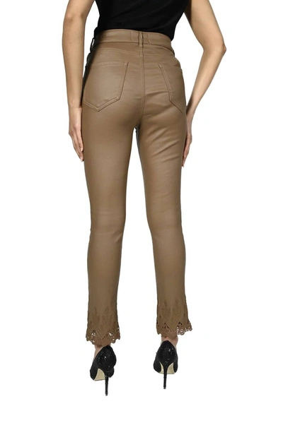 Shop Frank Lyman Faux Leather Pants In Whiskey In Brown