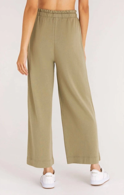 Shop Z Supply Indianna Drawstring Pant In Aloe In Gold