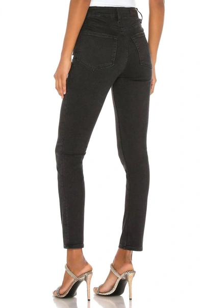 Paige Margot Angled Yoke Ankle Skinny Jean In Midnight Star In Multi