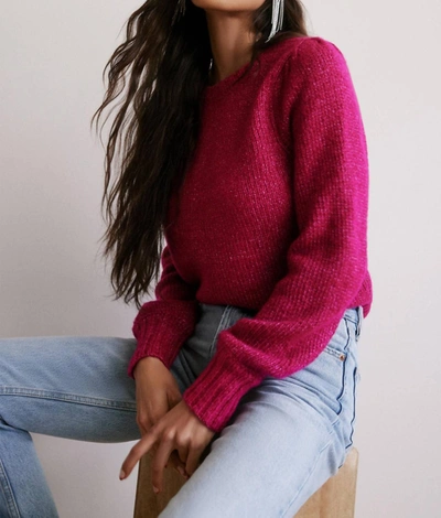 Shop Z Supply Annie Puff Sleeve Sweater In Pink
