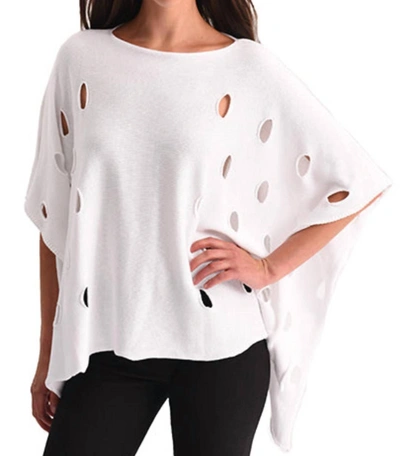 Shop Angel Cut Out Poncho In White
