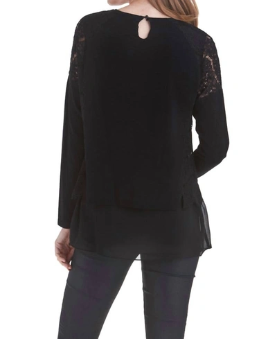 Love Token Evangeline Layer Sweater In Black