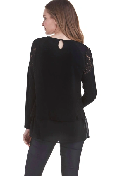 Love Token Evangeline Layer Sweater In Black