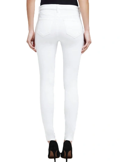 Shop L Agence Marguerite High Rise Skinny Jean In Blanc In White