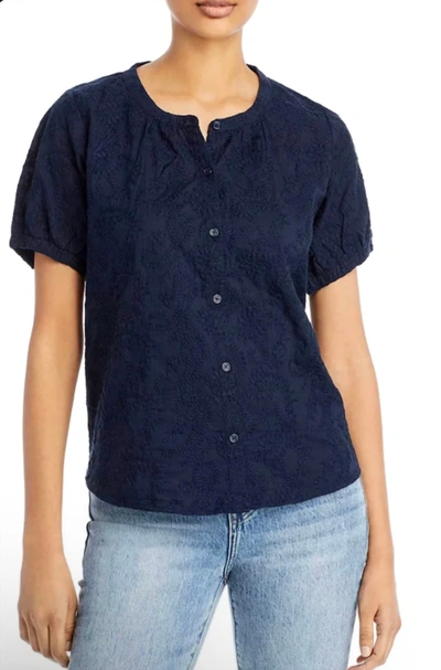 Shop Splendid Fallon Blouse In Navy In Blue