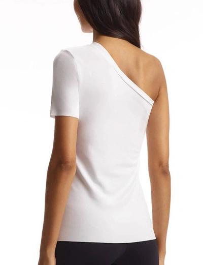 Commando Essential Cotton One-shoulder Tee In White