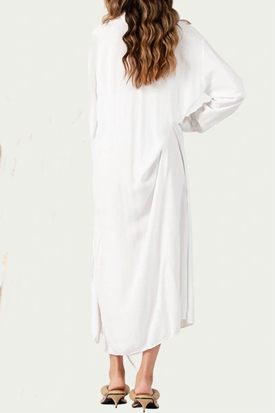 Shop Lucca Renee Twist Front Jersey Maxi Dress In White