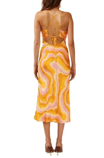 Shop Suboo Cloud Keyhole Slip Dress In Cloud Print In Multi