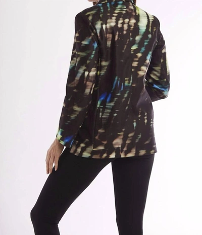 Angel Faux Suede Midnight Blazer In Black Multi