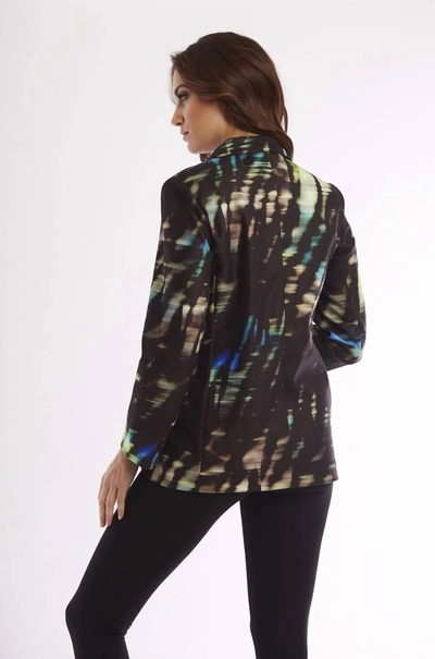 Angel Faux Suede Midnight Blazer In Black Multi