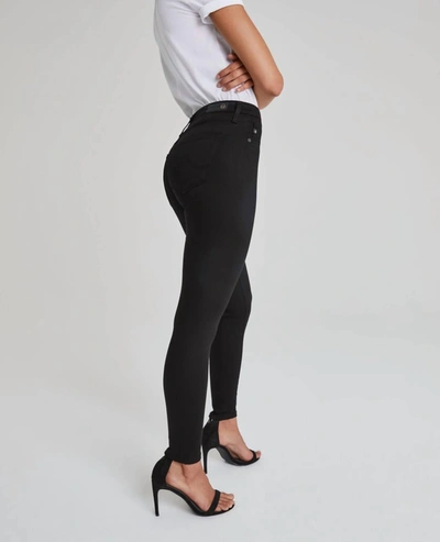 Shop Ag The Farrah Skinny Ankle Seamless Jean In Super Black In Multi