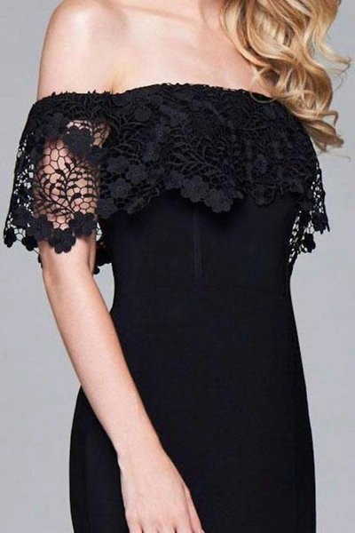 Shop Faviana Off The Shoulder Cocktail Dress In Black