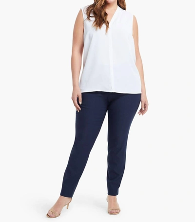 Nic + Zoe Wonderstretch Pant 31" Inseam - Plus In Dark Indigo In Purple